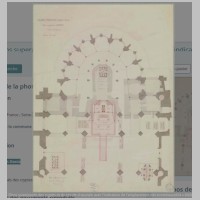 Saint-Denis, Plans superposés des cryptes et du rez-de-chaussée avec l'indication de l'emplacement des tombeaux, culture.gouv.fr, auteur Viollet-le-Duc, Eugène.jpg